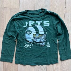 NFL Jets sports team long sleeve t-shirt kid size 5T 100% cotton